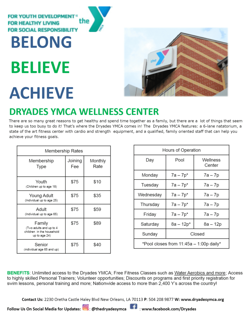 A picture of the front page of the wellness center.